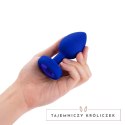 Zdalnie sterowany plug analny - B-Vibe Vibrating Jewel Plug L/XL Navy B-Vibe