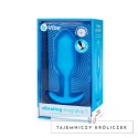 Plug analny wibrujący - B-Vibe Vibrating Snug Plug 3 Blue B-Vibe