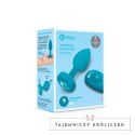 Zdalnie sterowany plug analny - B-Vibe Vibrating Jewel Plug S/M Aquamarine B-Vibe