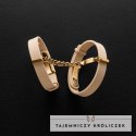 Crave - ID Cuffs - Mankiety skórzane pokryte 18k złotem Crave