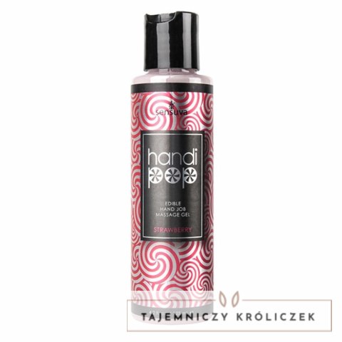 Żel do masażu - Sensuva Handipop Massage Gel Strawberry 125 ml Sensuva