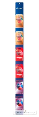 Durex Clip Strip - Zestaw 3 Rodzajów Prezerwatyw Thin Feel Real Feel I Surprise Mix Durex