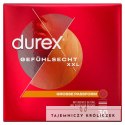 Durex - Duże Prezerwatywy Na Bazie Silikonu Ze Smoczkiem gefühlsecht extra larg8 30 szt Durex