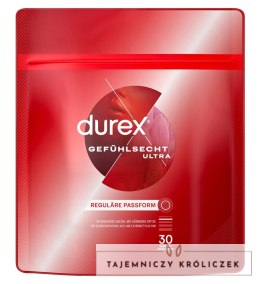 Durex - Prezerwatywy Lateksowe 20% Cieńsze Gefühlsecht Ultra 30 szt Durex