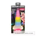 Świecące w ciemności tęczowe silikonowe dildo XR Brands XR Brands