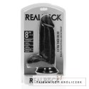 RealRock - Extra cienkie realistyczne dildo z jądrami 20,3 cm RealRock by Shots