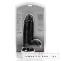 RealRock - Extra cienkie realistyczne dildo z jądrami 23 cm RealRock by Shots