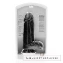 RealRock - Extra cienkie realistyczne dildo z jądrami 25,4 cm RealRock by Shots