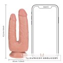 RealRock - Realistyczne podwójne dildo 15,2 cm RealRock by Shots