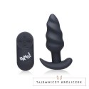 Vibrating Silicone Swirl Butt Plug with Remote Control Xr Brands XR Brands