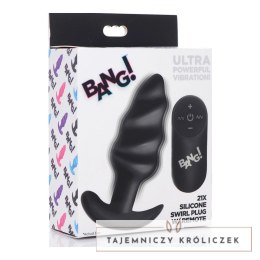 Vibrating Silicone Swirl Butt Plug with Remote Control Xr Brands XR Brands