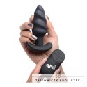 Vibrating Silicone Swirl Butt Plug with Remote Control Xr Brands XR Brands