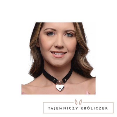 Choker z zamkiem w kształcie serca i kluczem XR Brands XR Brands