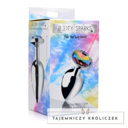 XR Brands - Korek analny z tęczowym diamentem - duży XR Brands