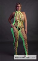 Bodystocking z dekoltem w szpic XL/XXXXL Ouch! by shots Ouch! by Shots