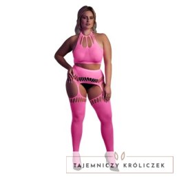 Dwuczęściowe body z krótkim topem i pończochami XL/XXXXL Ouch! by shots Ouch! by Shots