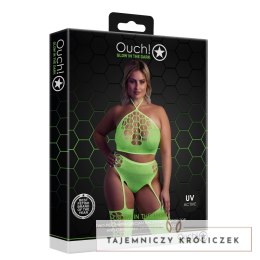 Dwuczęściowe body z krótkim topem i pończochami XL/XXXXL Ouch! by shots Ouch! by Shots