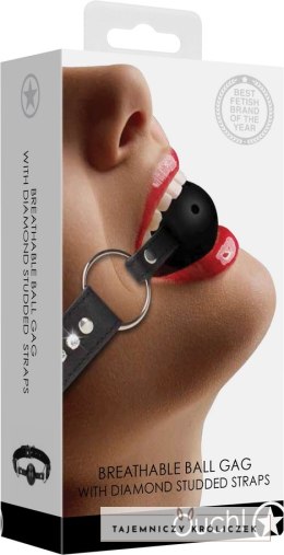 Breathable Ball Gag with with Diamond Studded Straps Ouch! by shots Ouch! by Shots