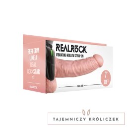 RealRock - Dildo wibrujące StrapOn z jądrami 18 cm RealRock by Shots