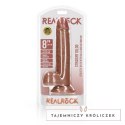 RealRock - Proste realistyczne dildo z jądrami i przyssawką 20,5 cm RealRock by Shots