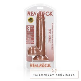 RealRock - Proste realistyczne dildo z jądrami i przyssawką 20,5 cm RealRock by Shots