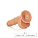 RealRock - Proste realistyczne dildo z jądrami i przyssawką 20,5 cm RealRock by Shots