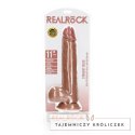 RealRock - Proste realistyczne dildo z jądrami i przyssawką 28 cm RealRock by Shots