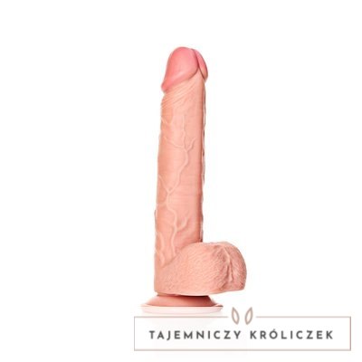 RealRock - Proste realistyczne dildo z jądrami i przyssawką 28 cm RealRock by Shots