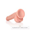 RealRock - Proste realistyczne dildo z jądrami i przyssawką 28 cm RealRock by Shots