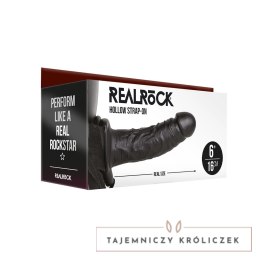 RealRock - Wibrator - dildo z jądrami na pasku 15,5 cm RealRock by Shots