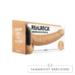 RealRock - Wibrator - dildo z jądrami na pasku 23 cm RealRock by Shots