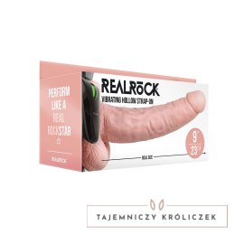 RealRock - Wibrator - dildo z jądrami na pasku 23 cm RealRock by Shots