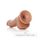 RealRock - Zakrzywione realistyczne dildo z jądrami i przyssawką 15,5 cm RealRock by Shots