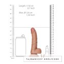 RealRock - Zakrzywione realistyczne dildo z jądrami i przyssawką 15,5 cm RealRock by Shots