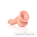 RealRock - Zakrzywione realistyczne dildo z jądrami i przyssawką 15,5 cm RealRock by Shots