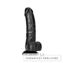 RealRock - Zakrzywione realistyczne dildo z jądrami i przyssawką 15,5 cm RealRock by Shots