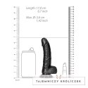 RealRock - Zakrzywione realistyczne dildo z jądrami i przyssawką 15,5 cm RealRock by Shots