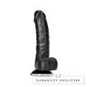 RealRock - Zakrzywione realistyczne dildo z jądrami i przyssawką 15,5 cm RealRock by Shots