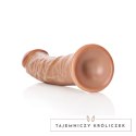 RealRock - Zakrzywione realistyczne dildo z jądrami i przyssawką 23 cm RealRock by Shots