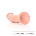 RealRock - Zakrzywione realistyczne dildo z jądrami i przyssawką 23 cm RealRock by Shots