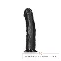 RealRock - Zakrzywione realistyczne dildo z jądrami i przyssawką 23 cm RealRock by Shots