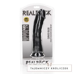 RealRock - Zakrzywione realistyczne dildo z jądrami i przyssawką 23 cm RealRock by Shots