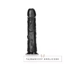 RealRock - Zakrzywione realistyczne dildo z jądrami i przyssawką 23 cm RealRock by Shots