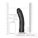 RealRock - Zakrzywione realistyczne dildo z jądrami i przyssawką 23 cm RealRock by Shots