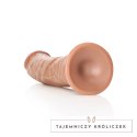 RealRock - Zakrzywione realistyczne dildo z jądrami i przyssawką 25,5 cm RealRock by Shots