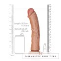 RealRock - Zakrzywione realistyczne dildo z jądrami i przyssawką 25,5 cm RealRock by Shots