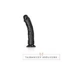 RealRock - Zakrzywione realistyczne dildo z jądrami i przyssawką 25,5 cm RealRock by Shots