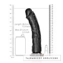 RealRock - Zakrzywione realistyczne dildo z jądrami i przyssawką 25,5 cm RealRock by Shots