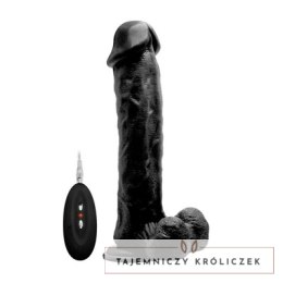 RealRock - Wibrujące realistyczne dildo z jądrami - z pilotem 28 cm RealRock by Shots