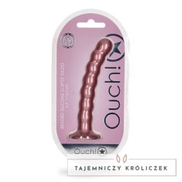 Ouch! - Silikonowe dildo G-Spot z koralikami - 16,5 cm Ouch! by Shots